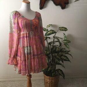 🌹Host Pick🌹 Flying Tomato Pink and Multicolor Boho Dress